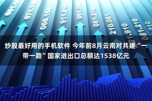 炒股最好用的手机软件 今年前8月云南对共建“一带一路”国家进出口总额达1538亿元
